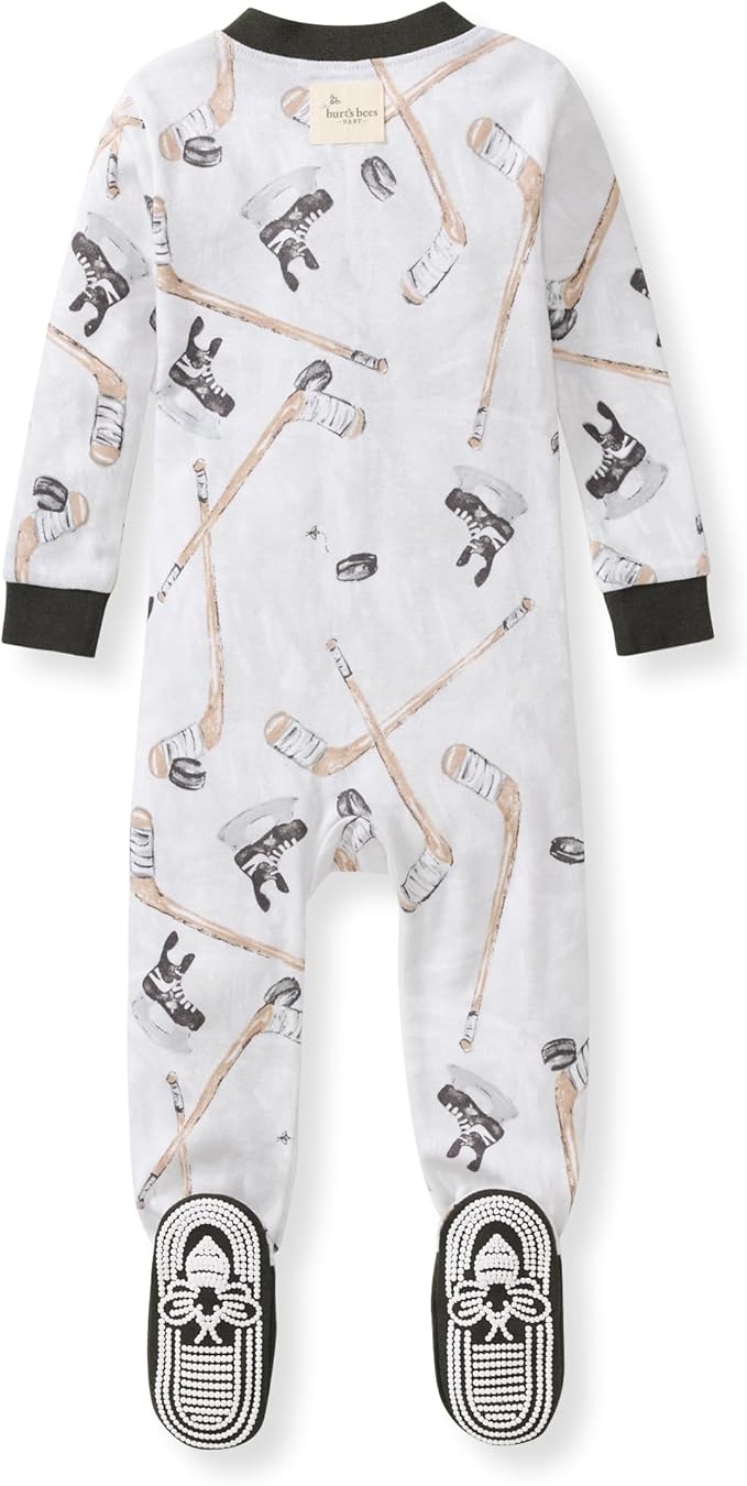 Burt's Bees Baby baby-boys Sleeper Pjs, 100% Organic Cotton, One-piece Footie, Zip Up Jumpsuit, Snug Fit Pajamas