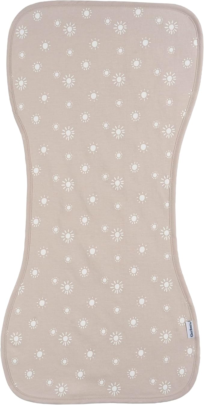 Gerber Baby Unisex Burp Cloths 5-Pack, Pink Rainbows, Size 10.5" x 21"