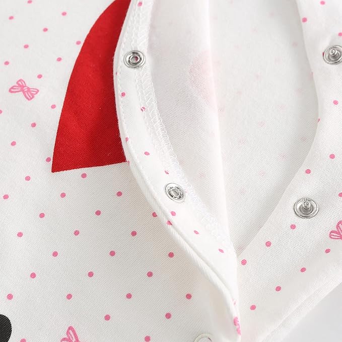 Baby Boys Girls Footies One-Piece Romper Long-Sleeve Jumsuit Cotton Newborn Clothes Set 4-Pack, Baby Pajamas