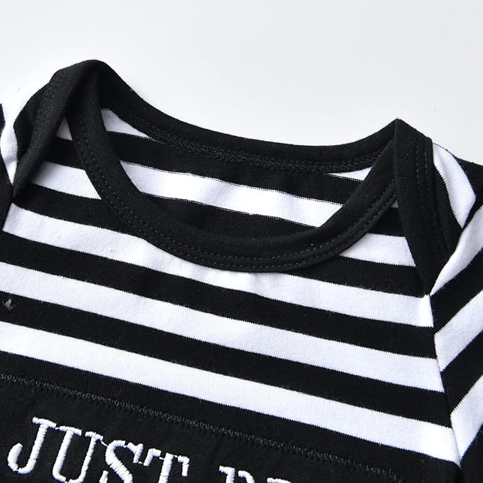 KuKitty Newborn Infant Baby Boy Clothes Long Sleeve Romper + Pants + Hat 3PCS Outfits Set