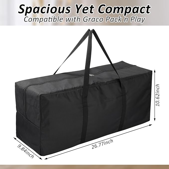 Carrying Bag Compatible with Graco Pack n Play,Waterproof Lightweight Playard Storage Duffle Bags for Graco Pack n Play for Travel and Storage