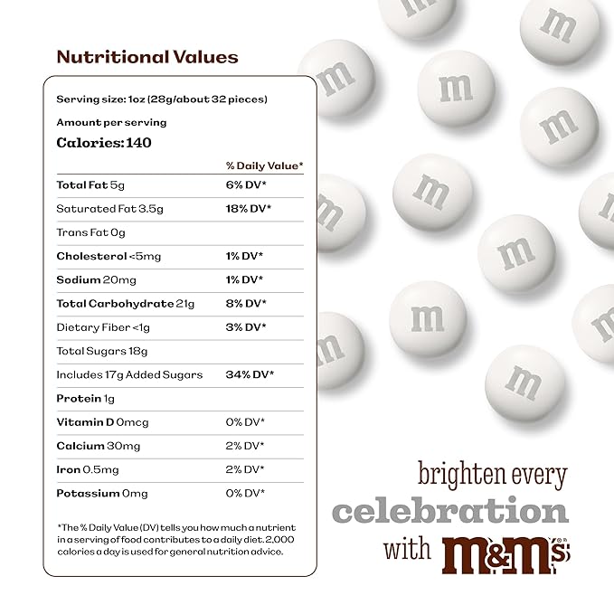 M&M’S WORLD Candy Bulk - Pearl Milk Chocolate for Candy Bar, Chocolate for Weddings, Birthdays, Graduations, Party Favors, Easter, Holiday, Birthday Party Favors and more, 5 lbs