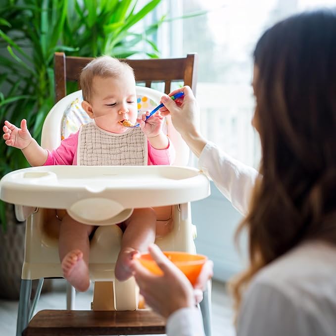 Tallew 8 Pack Baby Bibs and Muslin Burps for Baby Boy Girl Drooling and Teething 20" x 10" Burp Cloths Absorbent Rag Soft Cotton Bibs for Newborn Toddler Infant 0-24 Month Essentials(Vivid Color)