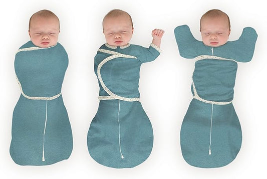 SwaddleDesigns 6-Way Omni Swaddle Sack Arms Up Swaddle for Newborn, More Options to Calm Startle Reflex, Improves Sleep