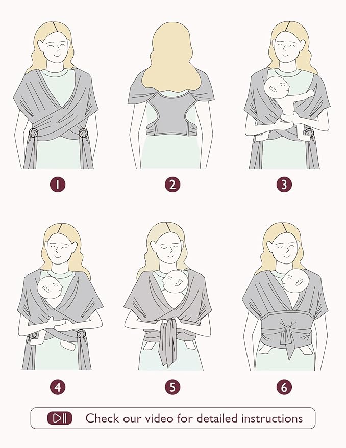 Momcozy Baby Carrier AirMesh - The Perfect Summer Sling for Newborns to Toddler 8-35 lbs - Cooling Fabric Baby Wrap, Lightweight, Ergonomic, and Easy to Wear, Beige