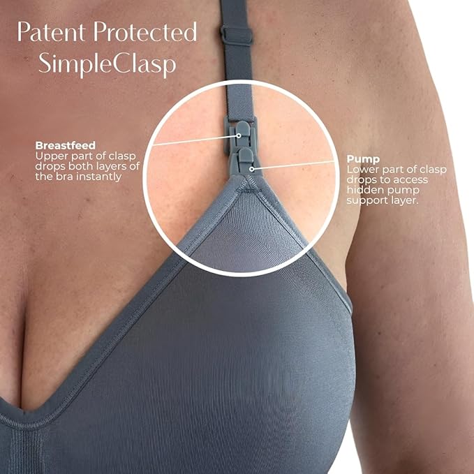 Supermom Hands Free Pumping and Nursing Bra - Hands Free Nursing Bra for Pumping - Breastfeeding Bras for Women