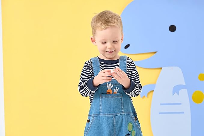 Cute Baby Boy Clothes Suit Toddler Boys' Striped long Sleeve T-Shirt+Denim Overalls Jumpsuit Pants Outfits Sets