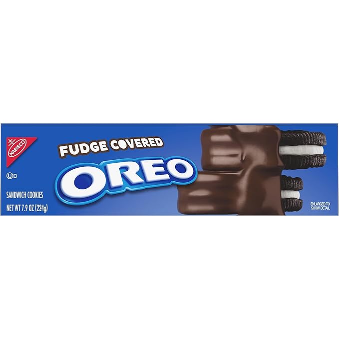 OREO Fudge Covered Chocolate Sandwich Cookies, 7.9 oz