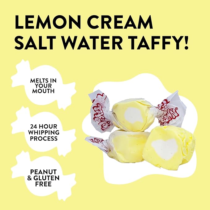 Taffy Town Saltwater Taffy, Lemon Cream, 2.5Lb