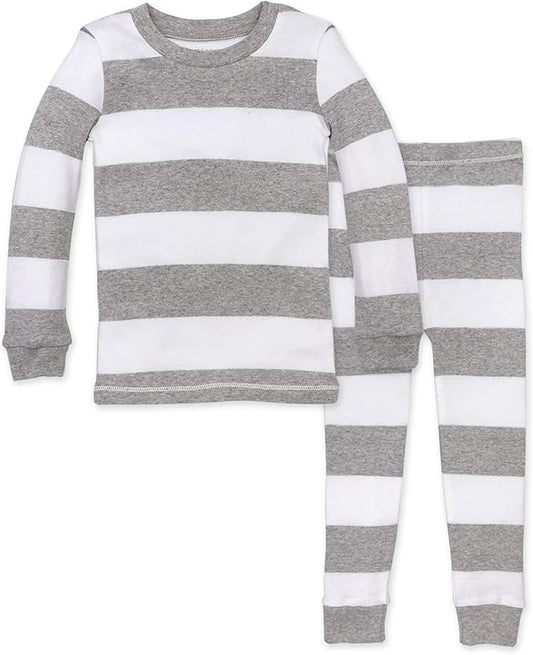 Burt's Bees Baby Boys' 2-Piece Long Sleeve Tee and Pants Organic Cotton Pajama Set