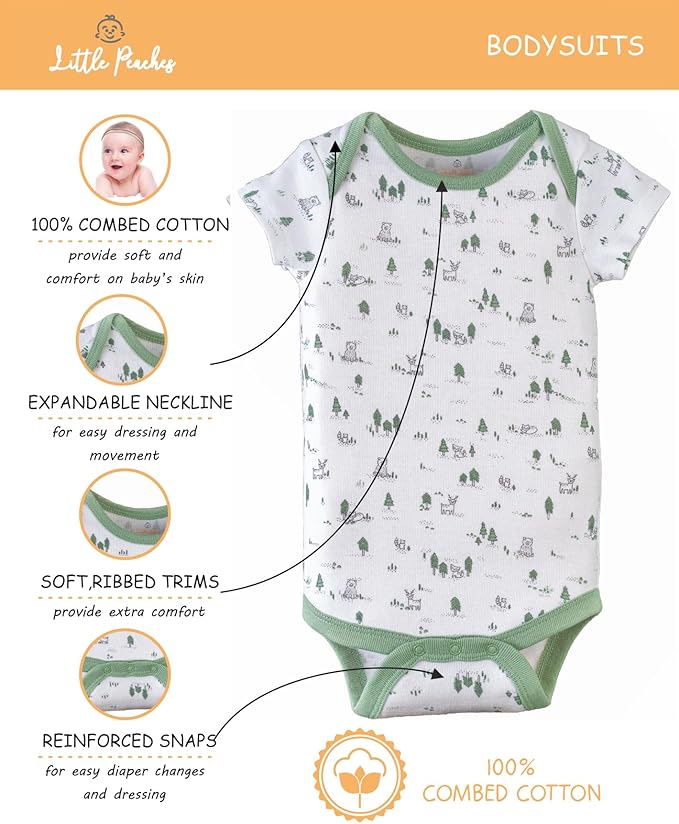 Baby Girl Clothes – 100% Cotton, Soft & Breathable Newborn Essentials and Gifts, Fits 3 to 6 Months