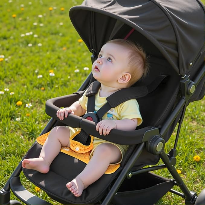 Car Seat Protector for Potty Training, 2 Pack Waterproof CarSeat Liner Toilet Training for Baby Infant Toddler, Dry Seat Piddle Pads Cover for Strollers (Yellow)