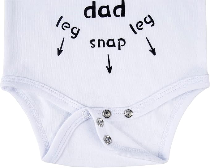 Cnins Funny Baby Bodysuit & Daddy Matching Cotton Outfit for Wild One 1st Birthday, Unisex Newborn Infant Clothes 0-24M