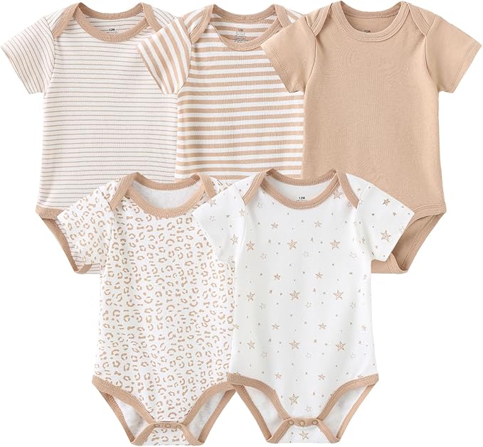Newborn Layette Gift Set Bodysuits Pants for Baby Girl and Boy 24 Piece 100% Cotton Essentials and Accessories