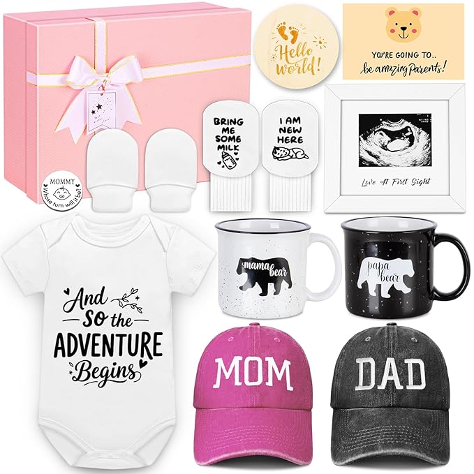 Best New Parents Gifts for Couples,First Time New Mom and Dad to Be Gifts 2025,Expecting Parents,Gender Reveal Gift for Parent to Be, Baby Gift Basket,Baby Shower,decisive Coin,Pregnancy,Girl,Boy