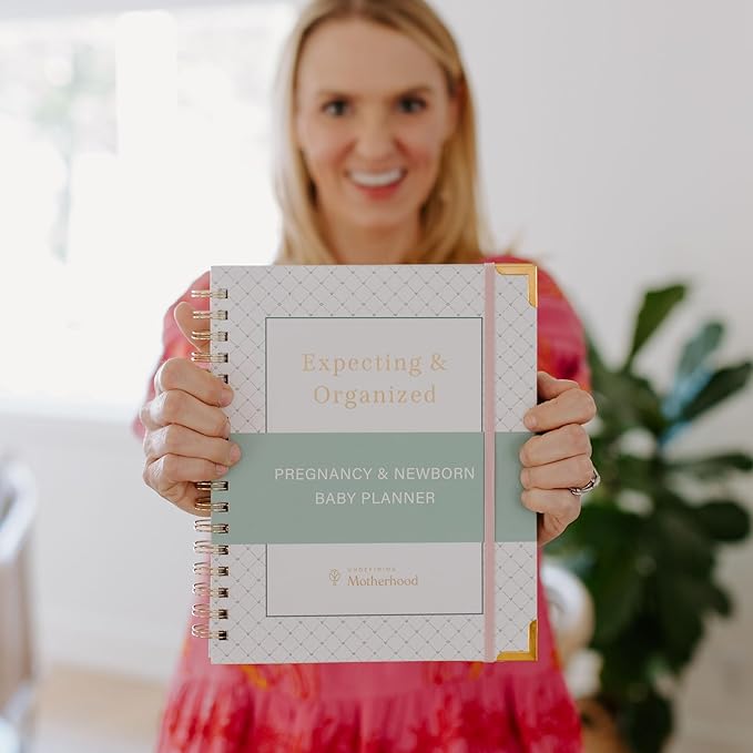 Expecting and Organized New Baby Planner – Pregnancy Organizer and Checklist Journal for First-Time Moms – 140+ Page Hardcover Keepsake by Undefining Motherhood