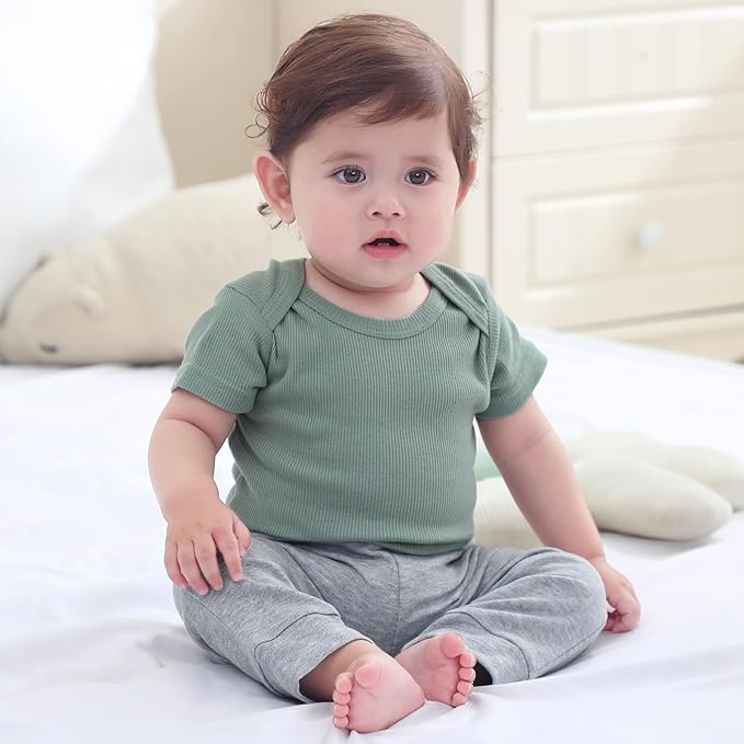 Baby Bodysuit Boy Girl Clothes Soft Newborn Infant Outfit Short Sleeve Romper