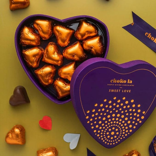 Choko La Sweet Love – Premium Heart-Shaped Dark Chocolate Hamper | A Sweet Gift of Love for Someone Special to Express Love & Affection |100g