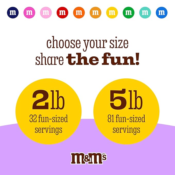 M&M’S WORLD Meant To Bee Milk Chocolate Candy - 5lbs of Bulk Candy for Engagement Party, Wedding Favors, a Chocolate Gift Box and More