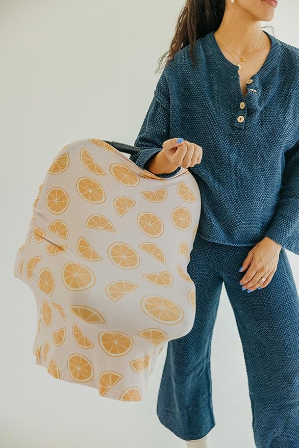 Copper Pearl Multi-Use Cover: Car Seat Covers, Nursing Cover, and Stroller Cover for Sun - Stretchy Fabric, All-Season Use, Stylish Designs, Easy Access for Moms - Cutie