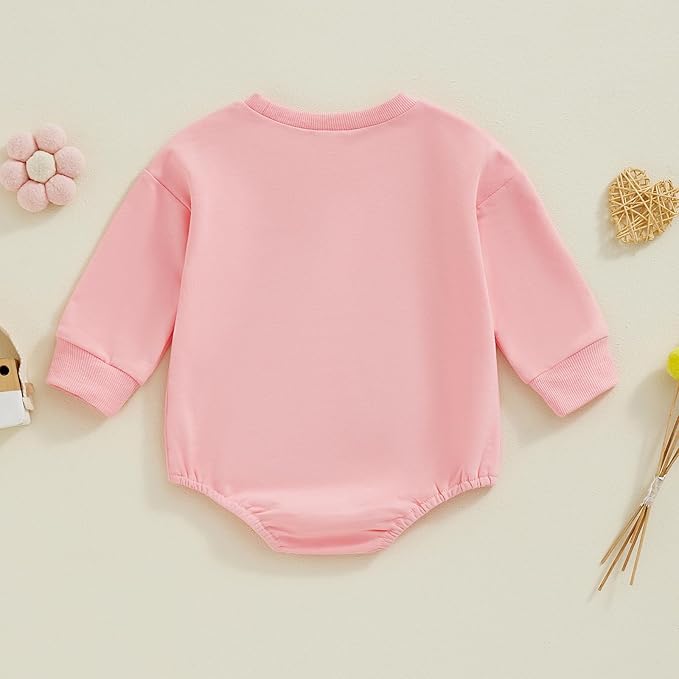 VISGOGO Infant Baby Boy Girls Big Lil Bro Big Lil Sis Matching Set Sweatshirt Romper Embroidery Sweater Toddler Clothes