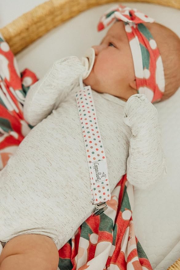 Copper Pearl Binky Clip Set 'Gingerbread' (Pack of 3)