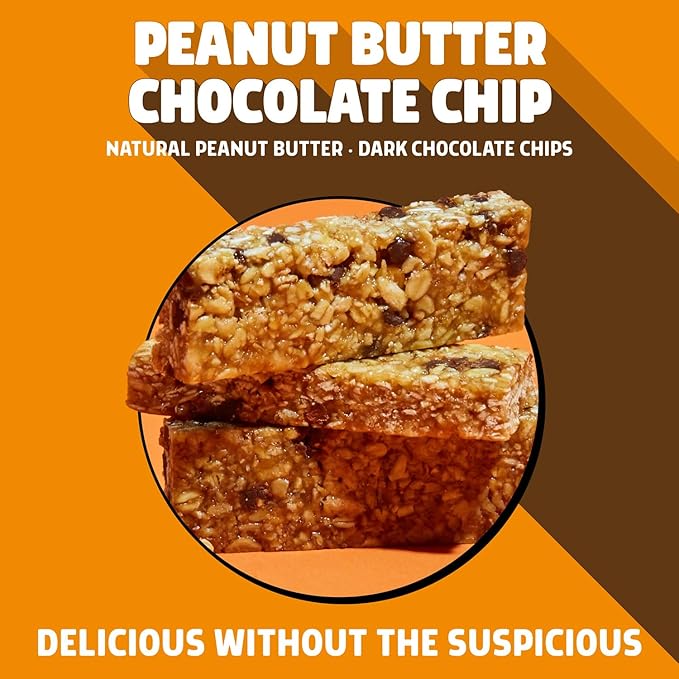 JUNKLESS Chewy Granola Bar 4‑Flavor Variety Pack (24 Bars)–Non‑GMO, Gluten‑Free, Less Sugar Snack Bars— Chocolate Chip, Peanut Butter Chocolate Chip, Cinnamon Roll & Real Strawberry, 4 Boxes