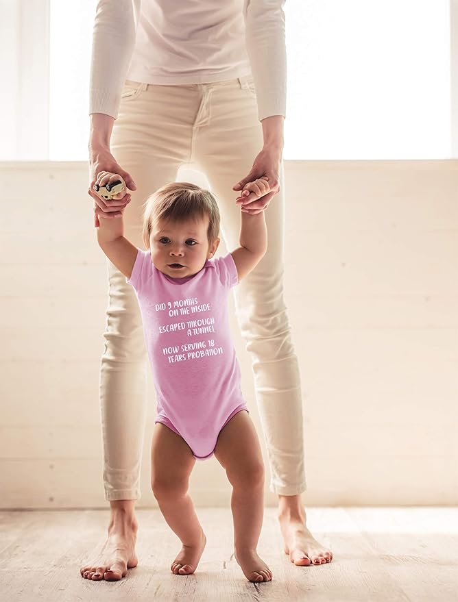 CBTwear Did 9 Month, Escaped Through a Tunnel, Serving 18 Years Baby Bodysuit Unisex Comfy Humor