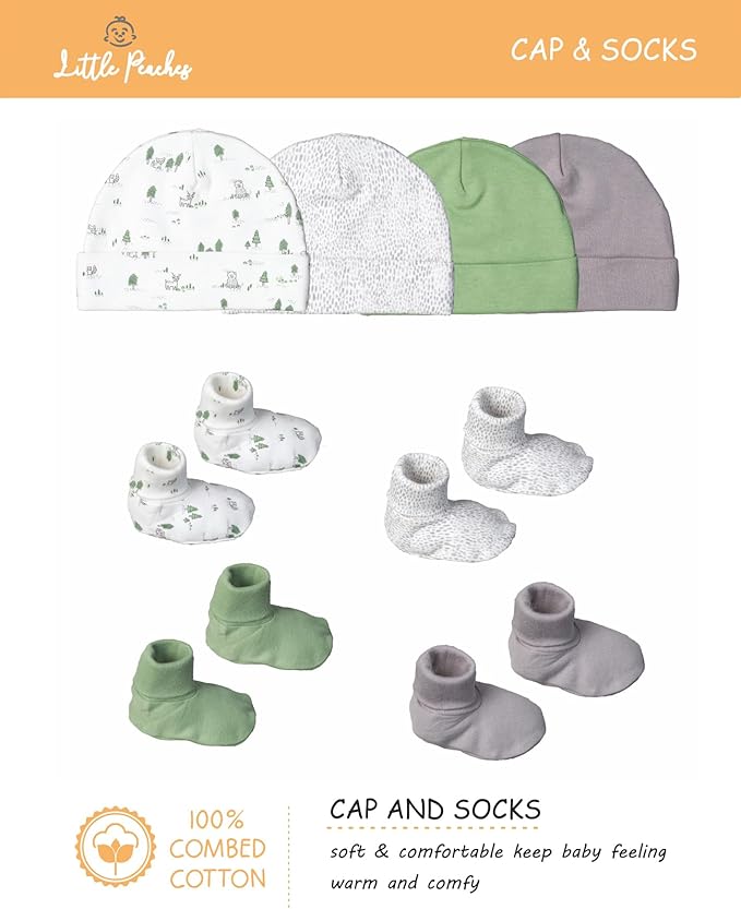 Baby Girl Clothes – 100% Cotton, Soft & Breathable Newborn Essentials and Gifts, Fits 3 to 6 Months