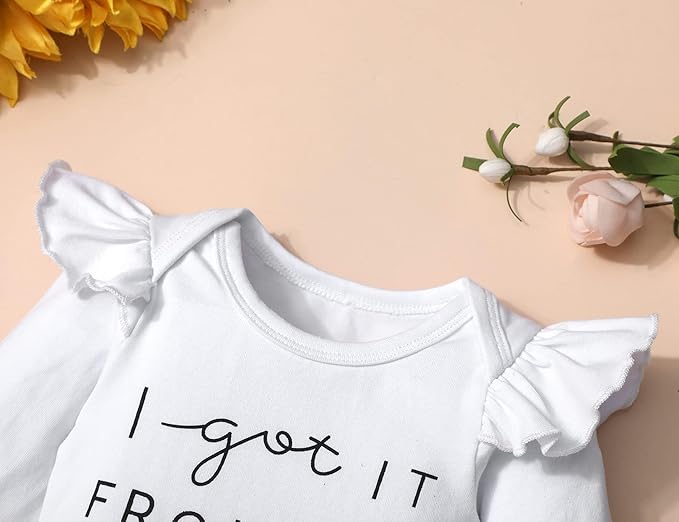 Infant Newborn Baby Girl Clothes Baby Girl Outfits For All Seasons Long Sleeve Snap Romper Pant Sets With Headband