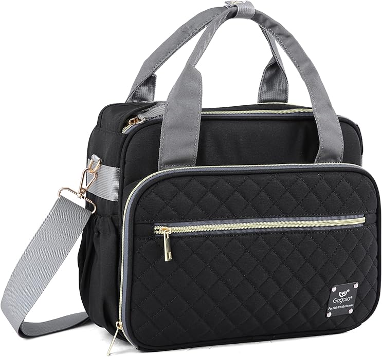 Crossbody Small Diaper Bag, Cute Mini Baby Diaper Tote Bags with Insulated Pockets for Traveling Outdoor Parent