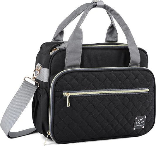 Crossbody Small Diaper Bag, Cute Mini Baby Diaper Tote Bags with Insulated Pockets for Traveling Outdoor Parent