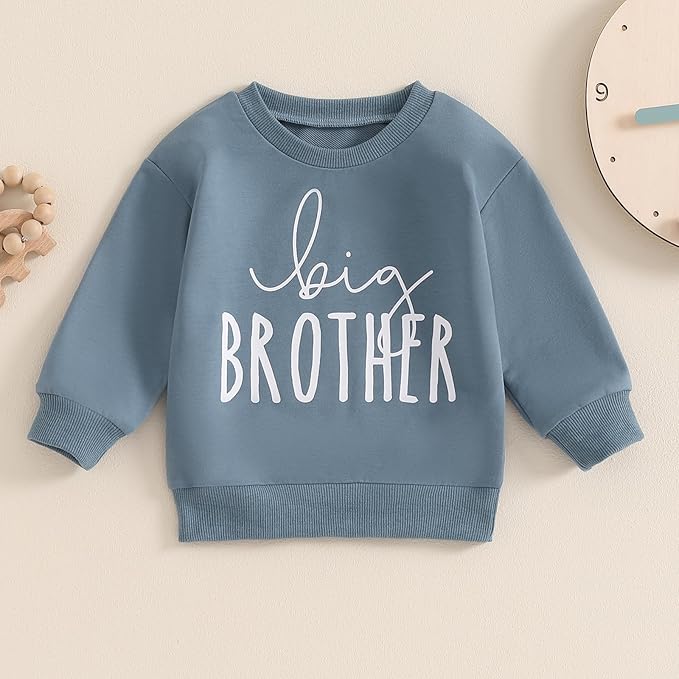 Twopumpkin Baby Toddler Girl Boy Sweatshirt/Romper Long Sleeve Sister Brother Matching Outfit Newborn Clothes