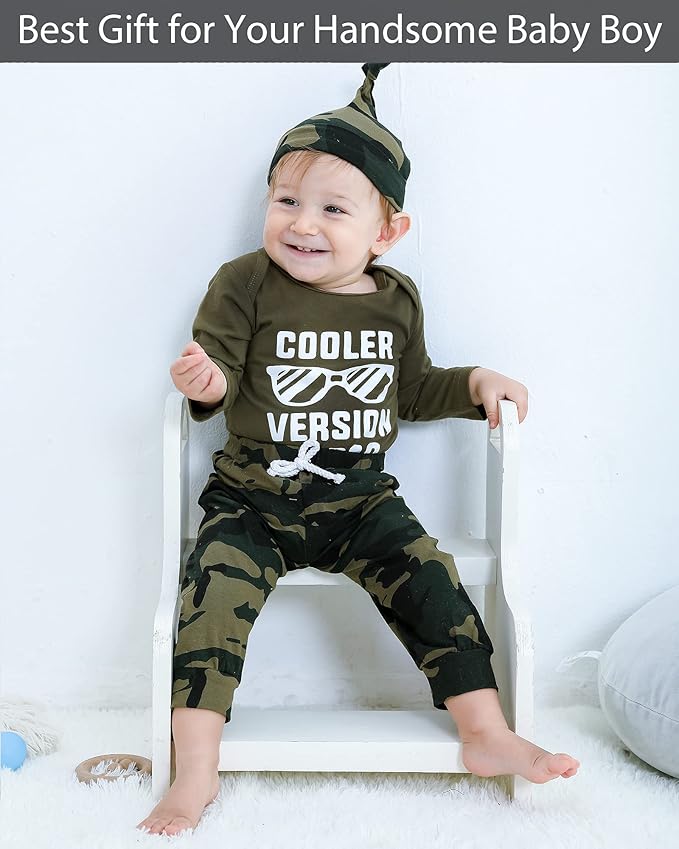 NZRVAWS Newborn Baby Boy Clothes Outfits Letter Prined Romper Pants Set Infant Baby Boy Clothing 0 3 6 9 12 18 Months