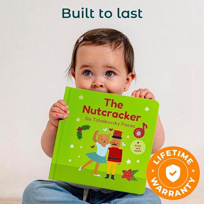 Cali's Books The Nutcracker Book for Children | Rechargeable USB Musical Book for Toddlers 1-3 | The 6 Excerpts from Tchaikovsky's Nutcracker | Ballet Gift for Kids