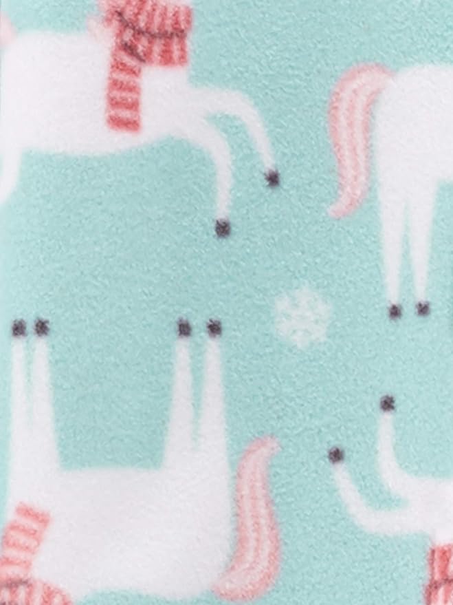 Simple Joys by Carter's girls Loose-Fit Flame Resistant Fleece Footed Pajamas