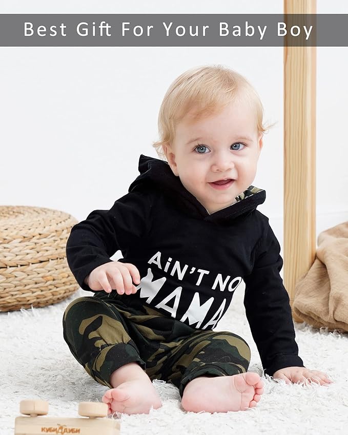 NZRVAWS Baby Boy Clothes Toddler Boy Outfit 2 3 4T 6 12 18 24 Month Fall Winter Hoodie Ripped Jeans Clothing