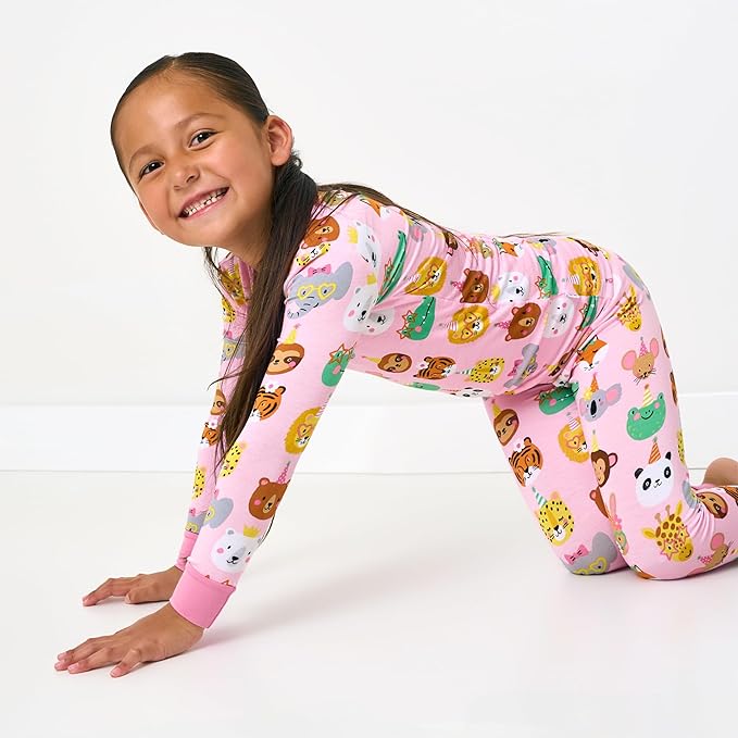 Little Sleepies Two-Piece Pajama Set for Boys & Girls, Soft Viscose from Bamboo Toddler Pajamas for Kids, Family Matching PJs