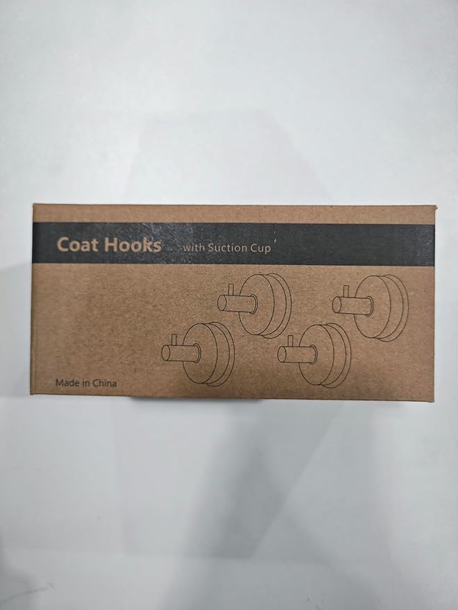 JOMOLA Suction Cup Shower Hooks for Hanging Towel Suction Hook for Inside Shower Stainless Steel Coat Hooks Wall Mounted Kitchen Utensil Stainless Steel, Brushed Gold, 4PCS