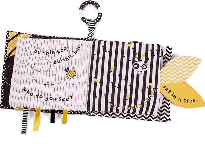 MALOMME Quiet Book, Soft Books for Babies First Book Crinkle Cloth Baby Books for Infants Babies Kids Toddler Fabric Baby's First Soft Activity Books Early Educational Baby Toys Baby Gift