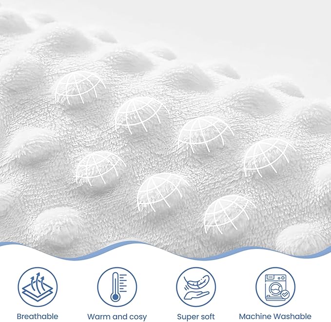 Star Baby Blanket 30 x 40 Inches for Boys Girls, Toddler Newborn Infant, Soft Plush Receiving Blanket with Dotted Back, Gifts for Christmas Birthday Baby Shower