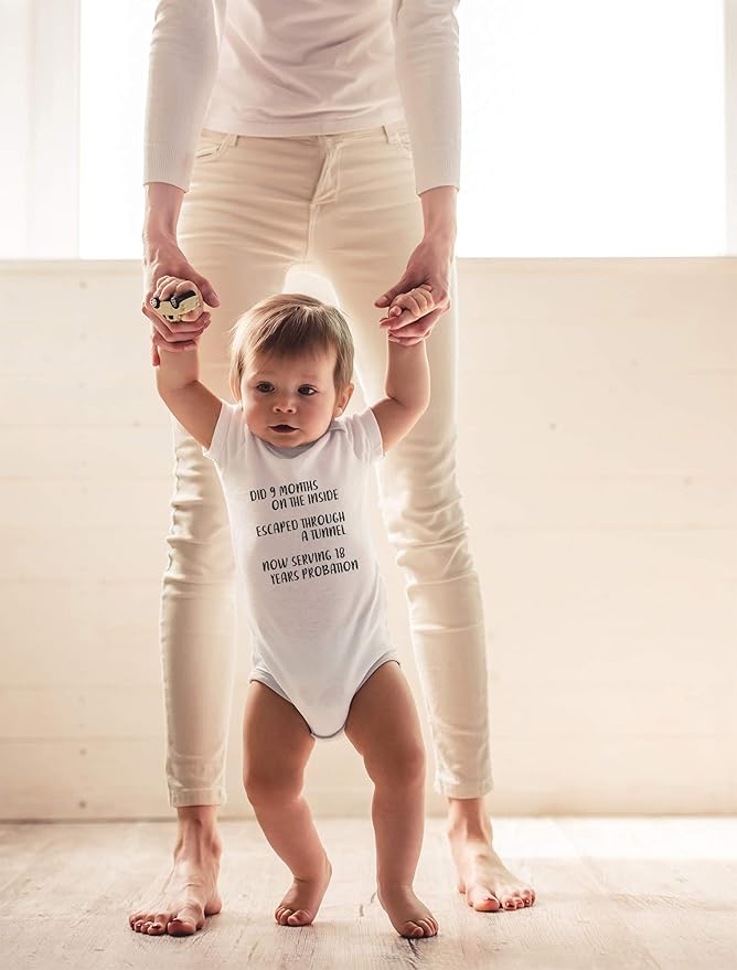 CBTwear Did 9 Month, Escaped Through a Tunnel, Serving 18 Years Baby Bodysuit Unisex Comfy Humor