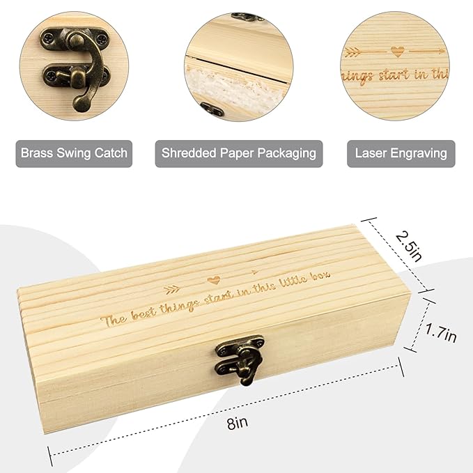 Pregnancy Announcement for Grandparents - Surprise Baby Announcement Gifts Set for Grandma Grandpa- Pregnancy Test Keepsake Box, Baby Onesie & Shoes, Pregnancy Reveal Card