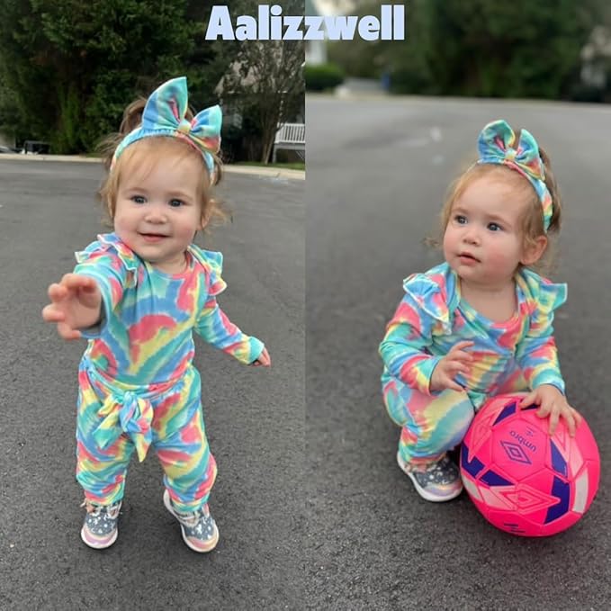 Aalizzwell Preemie Newborn Infant Baby Girls Clothes Ribbed Romper Bodysuit Pants Set Fall Winter Outfits