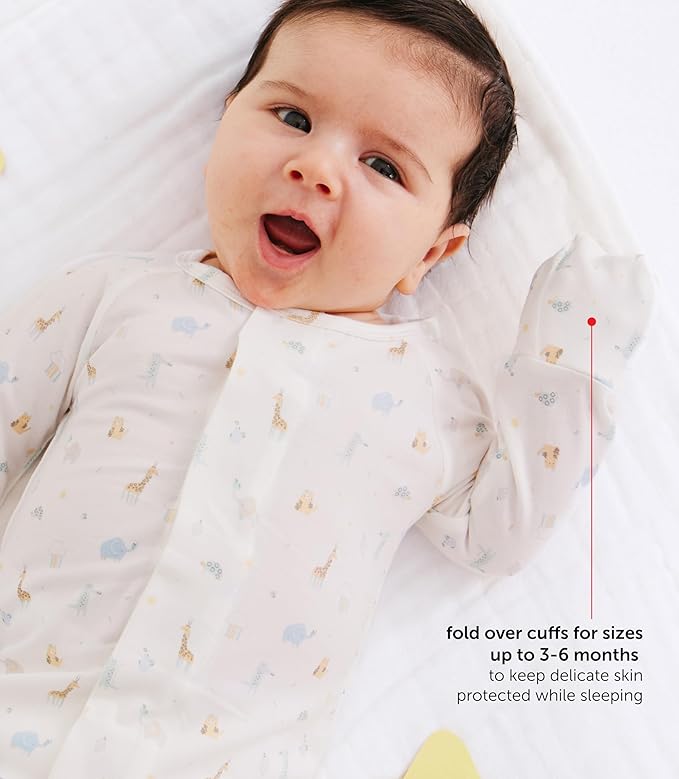 Magnetic Me Boys Modal Magnetic Baby Footie Pajamas | Silky Soft Modal Fabric | Baby Sleepers Available in Sizes PRE - 24M