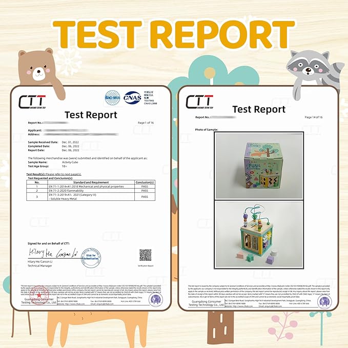 Wooden Activity Cube Montessori Toys for 1 2 3 Year Old Baby Toys 12 Months Toddlers 1-3 Birthday Gift Boys Girls Sensory Interactive Learning Toys