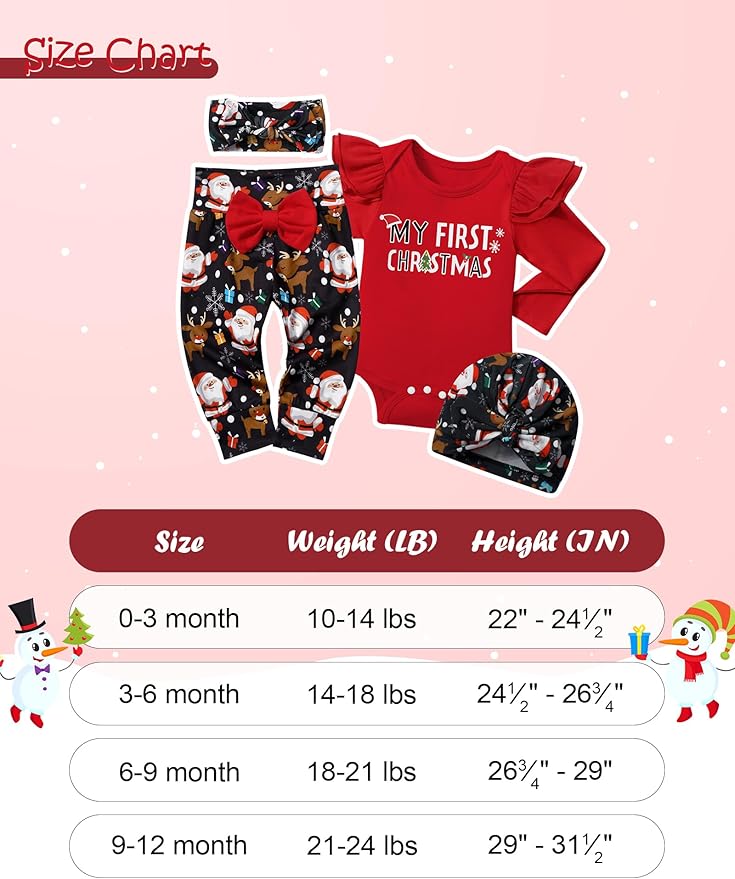 Infant Newborn Baby Girl Clothes Baby Girl Outfits For All Seasons Long Sleeve Snap Romper Pant Sets With Headband