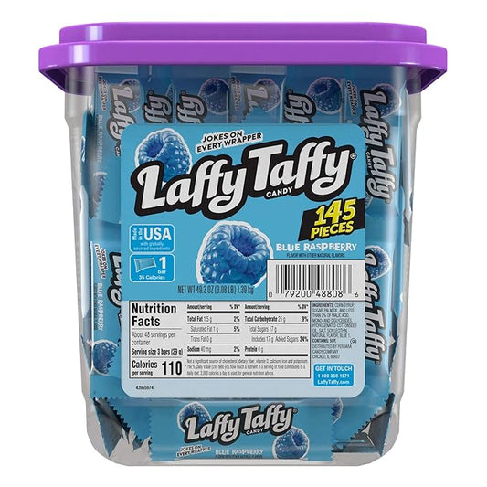 Laffy Taffy Candy, Blue Raspberry Flavored, Individually Wrapped Candy (145 Pieces)