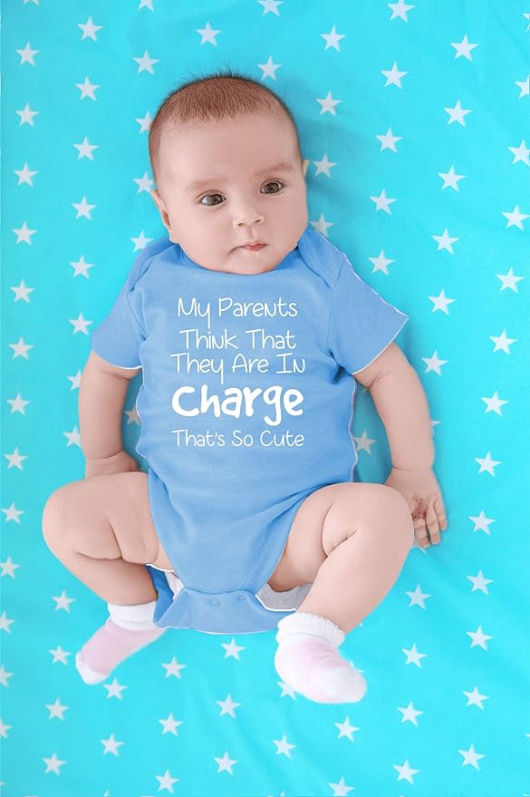 CBTwear My Parents Think That They Are in Charge Baby Bodysuit Funny Infant Outfit Unisex Humor Romper