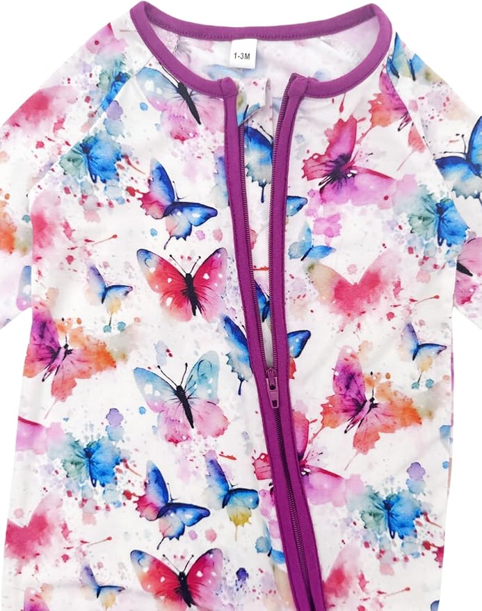 Bow Dream Bamboo Rayon Baby Pajamas Infant Sleepers Newborn Girl Boy Clothes Rompers Jumpsuit Outfit